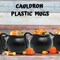 4E's Novelty Black Kettle Mugs 12 Pack, 12oz Plastic Cauldron Cups, BPA-Free Witch Party Favors, Halloween Mugs, St. Patrick’s Day Pots of Gold, Wizard Party Supplies, Candy Holders & Decorations